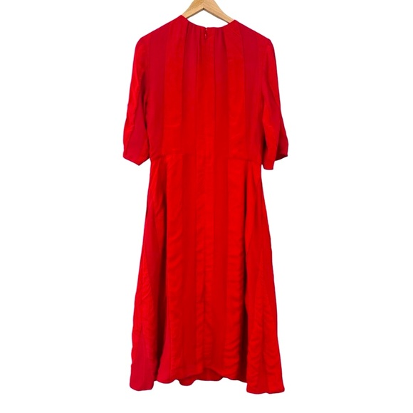 Everlane Red The City Stripe Ruched Dress - Picture 8 of 15